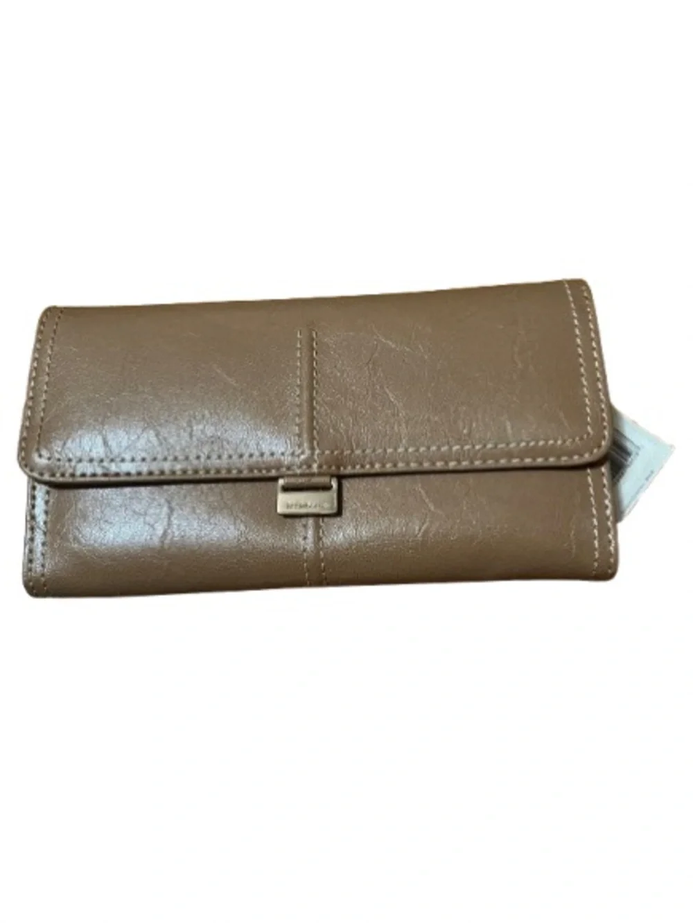 NWT Liz Claiborne Camel Tan Women's Clutch Wallet - Classic Fold-Over Design